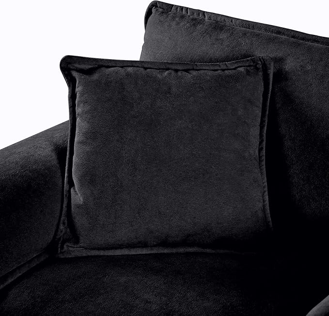 143-Inch U-Shaped Sectional Cloud Sofa Oversized Modular 6 Seaters Sofa Couch with 2 Ottoman Chaise and Pillow Armrest, Chenille Upholstered Convertible Cloud Couch