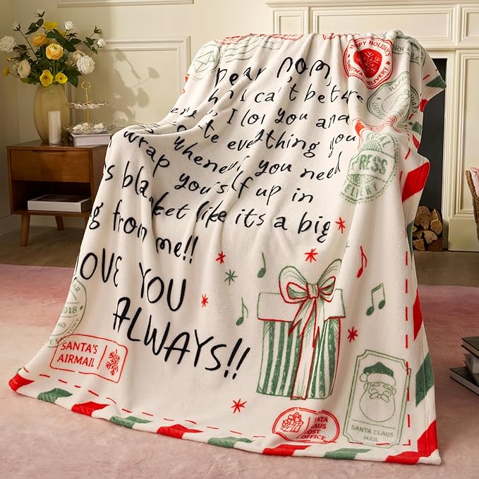 Joiedomi Mothers Day Blanket Gifts for Mom Birthday Gifts Soft Flannel Blanket for Mom Grandma from Daughter Son 50" x 60" Green