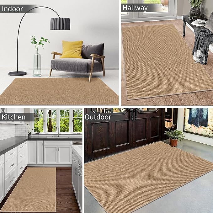 HEBE Indoor Door Mat 32"x48", Non Slip Front Door Mat Indoor Entrance, Low-Profile Entryway Mats Welcome Doormat, Washable Dirt Trapper Mat Floor Carpet for Kitchen Entry Mat - Image 8
