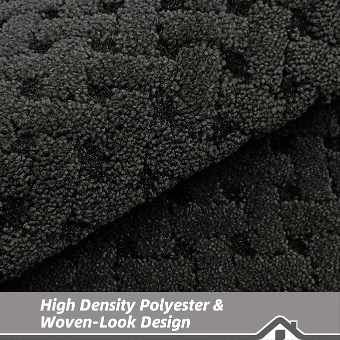 BEQHAUSE Dirt Trapper Door Mat Non-Slip Entryway Rugs Stain Resistant Absorbent Dog Doormats Woven-Look Washable Welcome Floor Doormat For Front Back Door, Dirty Wet Shoes & Paws, 32" x 48", Dark Grey - Image 5