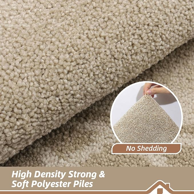 BEQHAUSE Door Mat Indoor Entrance Dirt Trapper Rugs for Entryway Non Slip Welcome Mat Absorbent Floor Mat Low Profile Washable Front Doormat for Dirty Paws, 24" x 36", Light Beige - Image 5