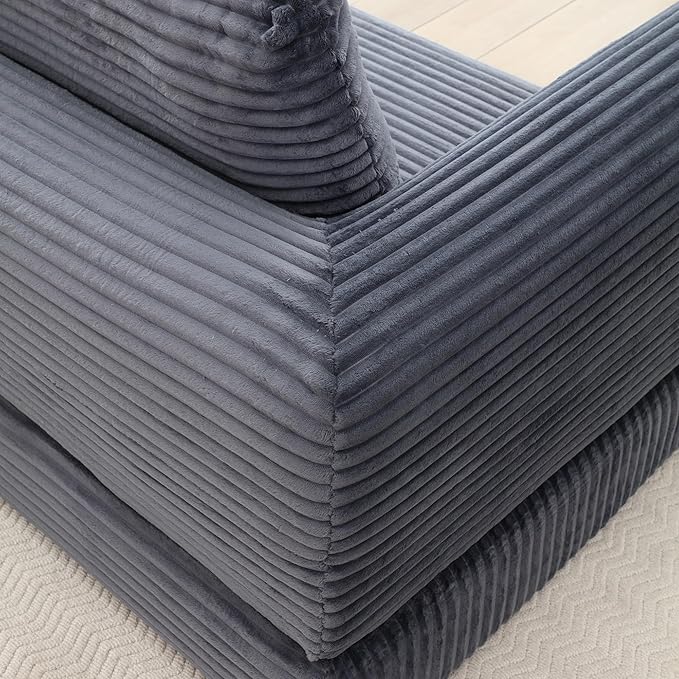 Foldable Boneless Love Seat Couches in a Box, Modern Floor Foam Sleeper Sofa Bed 2-in-1 Convertible Cloud Sofa for Home Apartments Bedroom