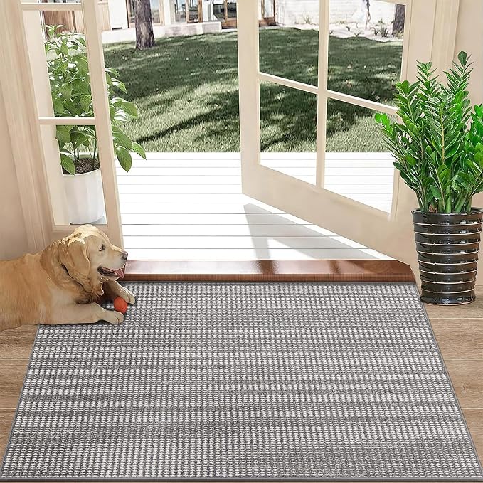HEBE Indoor Door Mat 32"x48", Non Slip Front Door Mat Indoor Entrance, Low-Profile Entryway Mats Welcome Doormat, Washable Dirt Trapper Mat Floor Carpet for Kitchen Entry Mat - Image 8