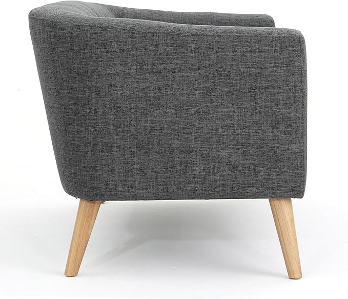 Christopher Knight Home Bridie Mid-Century Modern Loveseat, Grey Fabric