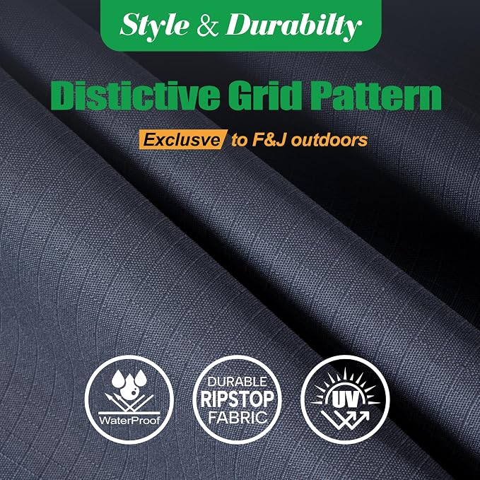 F&J Outdoors Patio Chair Cover - Heavy Duty Waterproof UV Resistant, Grey, 2Pack, 35" W x 39" D x 36" H - Image 3