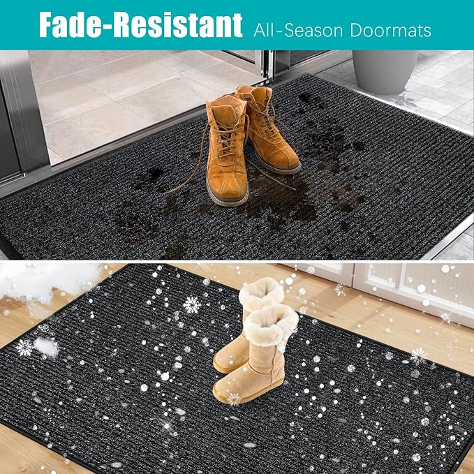 Azadx 3'x5' Front Door Mat Heavy Duty Indoor Outdoor Door Mat Non-Slip Backing Doormat for Entryway Stain and Fade Resistant Commercial Floor Mats Entry Mat Low Profile Welcome Door Mats - Image 5