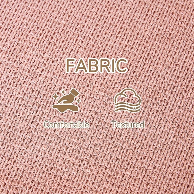 Peace nest Modern Accent Chair,Comfy Living Room Suspended Chair with Mental Frame,Bedroom Armchair with Soft Upholstered Cushion for Balcony Lounge Reading Meeting Room,Pink
