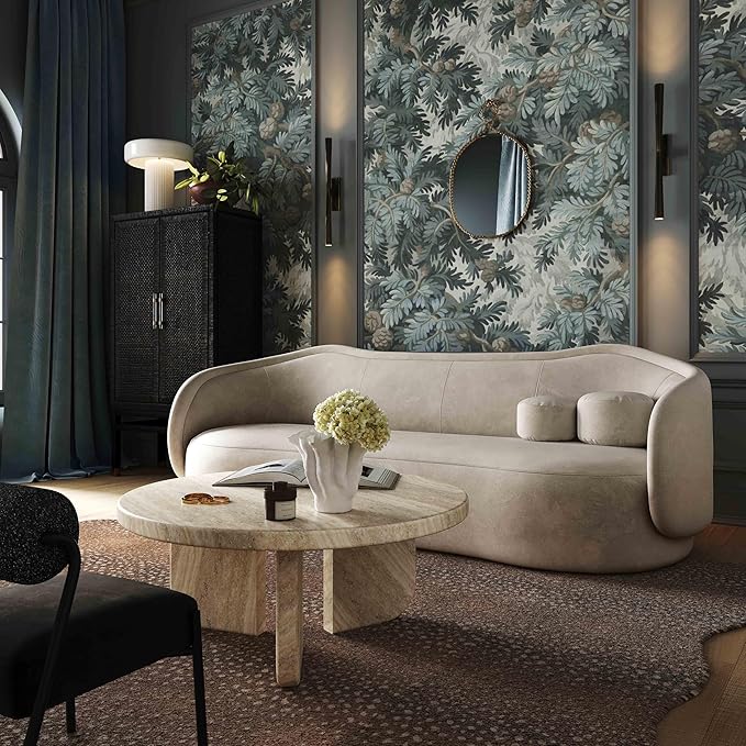 Tov Furniture Circe Taupe Textured Velvet Sofa