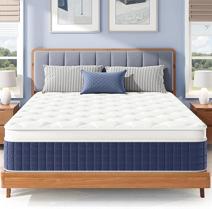 Susalt King Size Mattress in a Box - 12" King Memory Foam Hybrid Mattress, Medium Firm, Fiberglass Free, Edge Support, Motion Isolation, Pressure Relief, CertiPUR-US