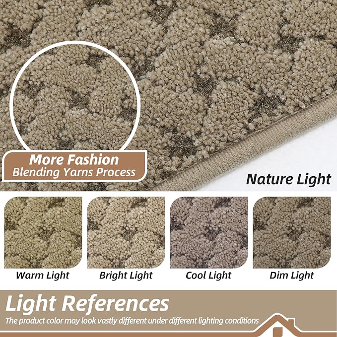 BEQHAUSE Dirt Trapper Door Mat Non-Slip Entryway Rugs Stain Resistant Absorbent Dog Doormats Woven-Look Washable Welcome Floor Doormat for Front Back Door, Dirty Wet Shoes & Paws, 24" x 36", Beige - Image 9