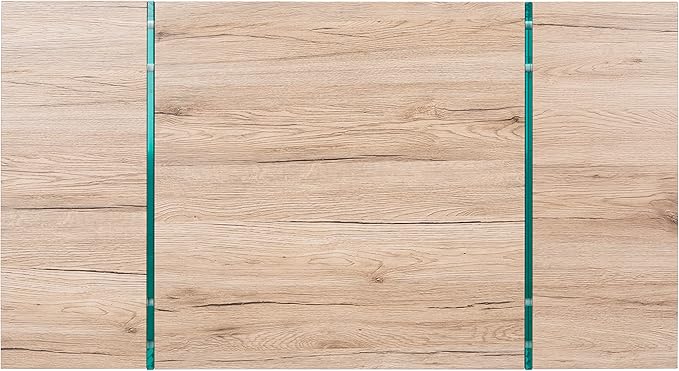 SAFAVIEH Home Collection – Jacob Natural Rectangular Floating Coffee Table with Glass Legs, Modern Architectural Design (COF7001C)