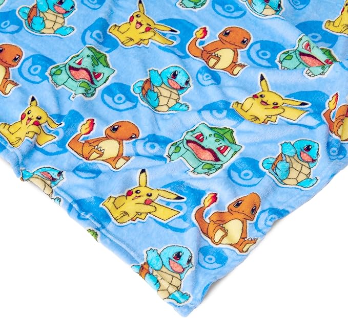 Northwest Pokemon Blanket and Hugger Set, Cute Pikachu, Super Soft Silk Touch Throw, 50x60 Inches