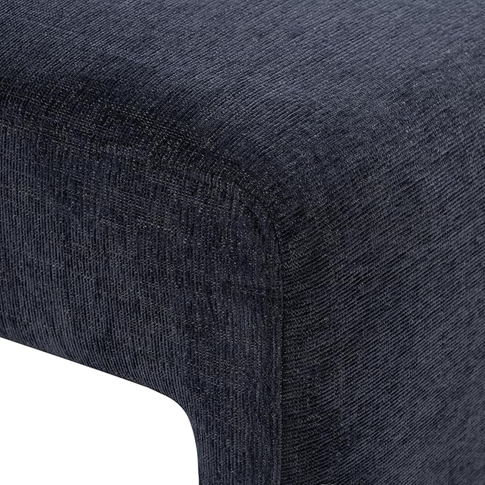 Serta Glendale 90.2" Queen Size Wall-Hugging Convertible Sofa, Dreamcoil Comfort, Chenille Fabric, Navy