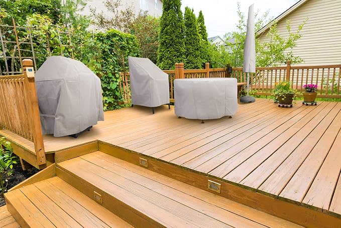 Modern Leisure Chalet Patio Loveseat Cover - Weather-Resistant Fabric - Outdoor Furniture Protection Perfect for Patio, Deck, and Porch - 57.5" L x 38" W x 38" H - Beige - Image 6