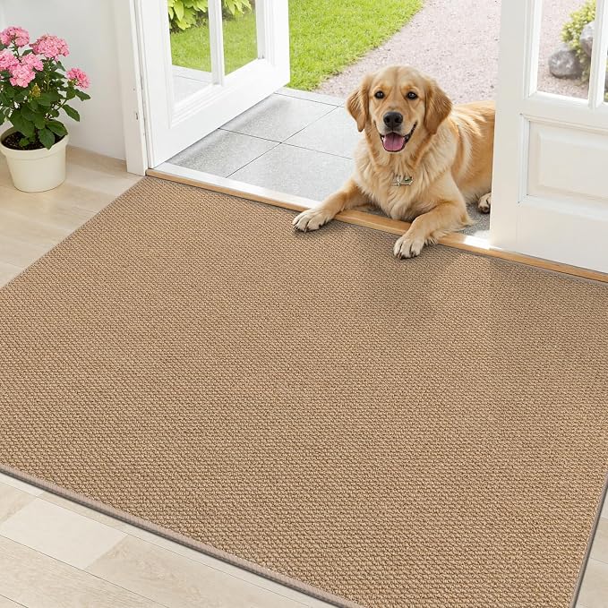HEBE Indoor Door Mat 32"x48", Non Slip Front Door Mat Indoor Entrance, Low-Profile Entryway Mats Welcome Doormat, Washable Dirt Trapper Mat Floor Carpet for Kitchen Entry Mat by HEBE