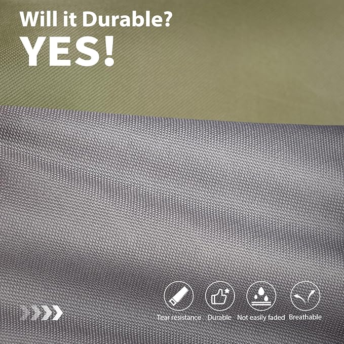 KylinLucky Extra Long Patio Sofa Cover 104 x 40 x 35 inches 600D, Heavy Duty Waterproof Outdoor Sectional Couch Cover with Air Vents Grey - Image 7