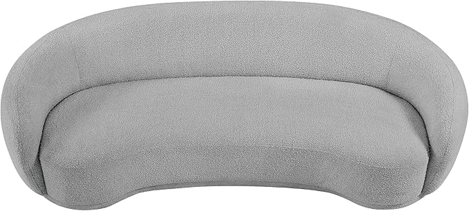 Meridian Furniture 693Grey-S Hyde Collection Modern | Contemporary Boucle Fabric Upholstered Sofa, Grey, 89.5" W x 38" D x 28" H