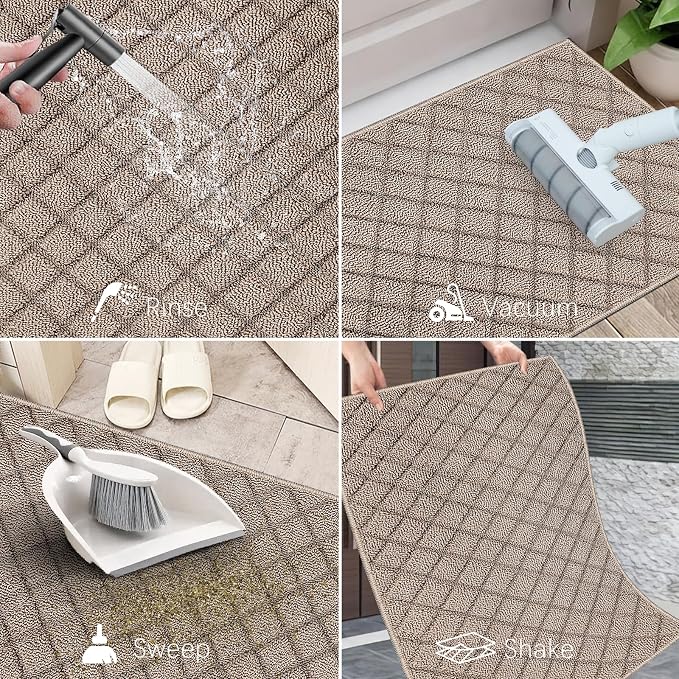 Azadx 4'x6' Front Entryway Door Mat Non Slip Indoor Door mats Washable Entry Mats Welcome Doormat Dirt Trapper for House Entry Low Profile Doormat Indoor Entrance Mat - Image 5