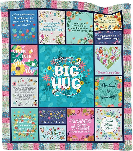 Get Well Gifts for Women, Inspirational Healing Blanket, Feel Better After Surgery Gifts, Soft Warm Hug Blanket Throw 60"x80"