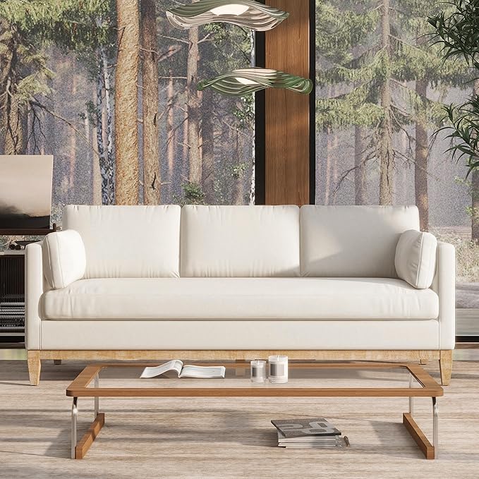 Jennifer Taylor Home Knox 84" Modern Farmhouse Performance Velvet Living Room Sofa Couch