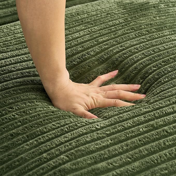 Comfy Boneless Cloud Sofa Chaise Oversized Fluffy Corduroy Upholstered Chaise Lounge for Living Room Bedroom, Modular Compressed Foam Cloud Daybed, Single Seat Sofa