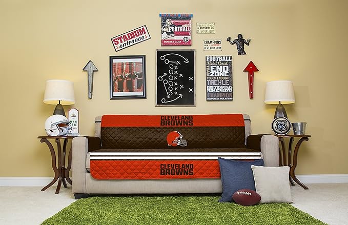Pegasus Sports NFL Unisex NFL Sofa Couch Reversible Furniture Protector with Elastic Straps, 75-inches by 110-inches