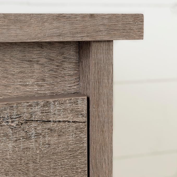 South Shore Tassio 1-Drawer Nightstand-Weathered Oak - Image 6