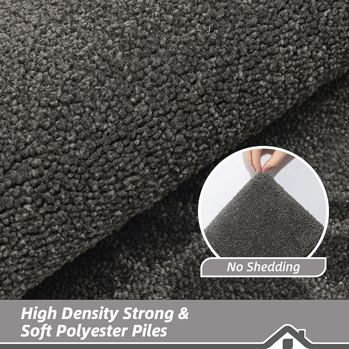 BEQHAUSE Door Mat Indoor Entrance Dirt Trapper Rugs for Entryway Non Slip Welcome Mat Absorbent Floor Mat Low Profile Washable Front Doormat for Dirty Paws, 32" x 48", Black - Image 5