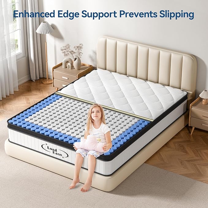 King Size Mattress,12 Inch King Mattress in a Box for Back Pain Relief, Upgrade Memory Foam and Pocket Coils Spring, Medium Firm, Excellent Motion Isolation, Edge Support, 80x76x12