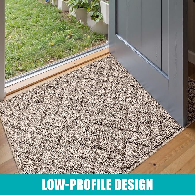 Azadx 2'x3' Front Entryway Door Mat Non Slip Indoor Door mats Washable Entry Mats Welcome Doormat Dirt Trapper for House Entry Low Profile Doormat Indoor Entrance Mat - Image 5