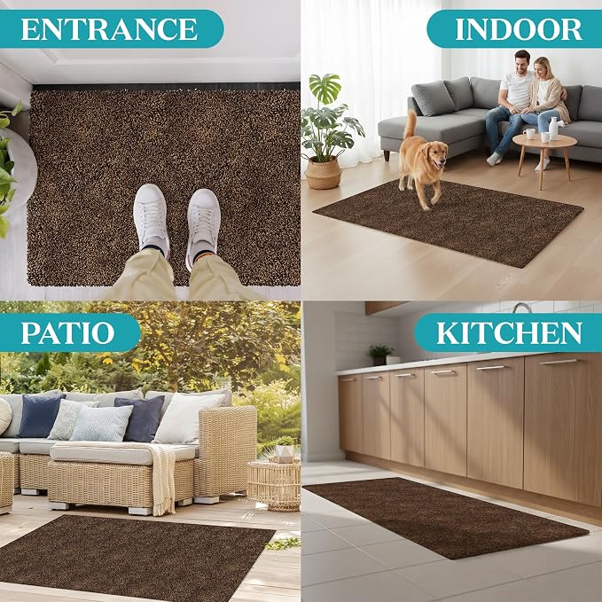 Premium Microfiber Indoor Door Mat – 20"x30" Washable Entry Mat, Non-Slip, Waterproof Backing, Super Absorbent, Low Profile Entryway Doormat for Indoor Entrance - Image 6
