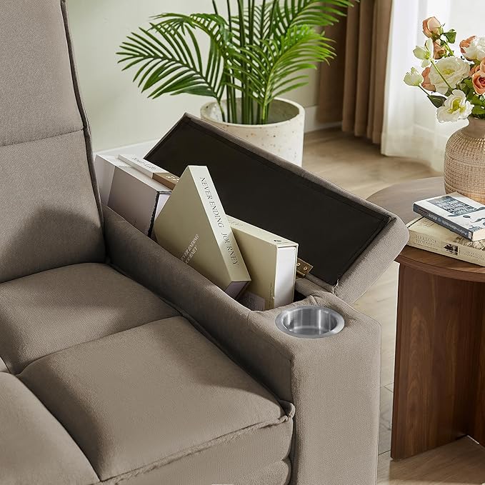 Eafurn Convertible Sleeper Sofa Bed with 360° Swivel Table & USB Ports, Tufted Chenille Loveseat Pull-Out Couch with Storage Armrest & Cup Holders, 6-Level Adjustable Backrest