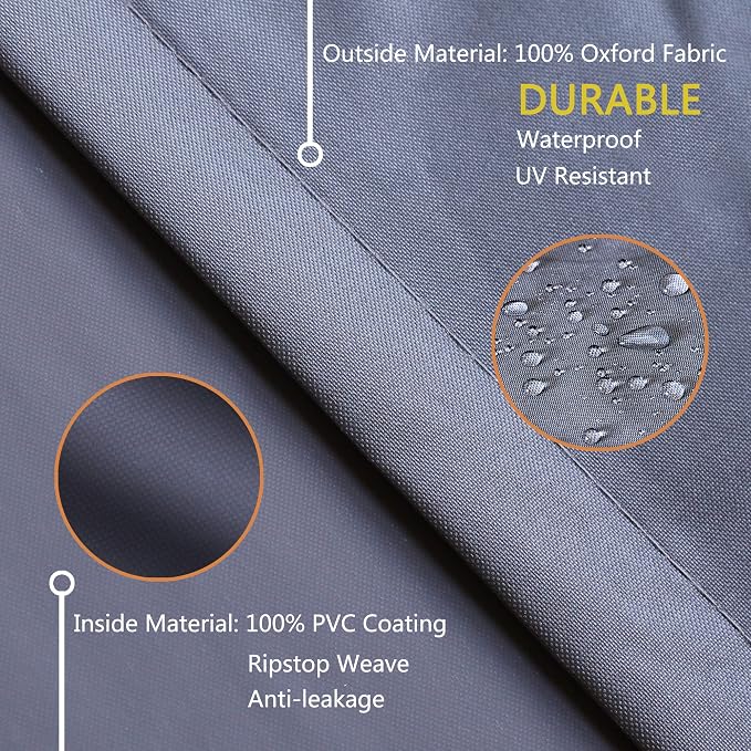 Patio Furniture Covers,Outdoor Furniture Cover Waterproof,Patio Furniture Set Covers for 4 Piece Outdoor Conversation Set,Patio Covers Set X-Large (Grey) - Image 9