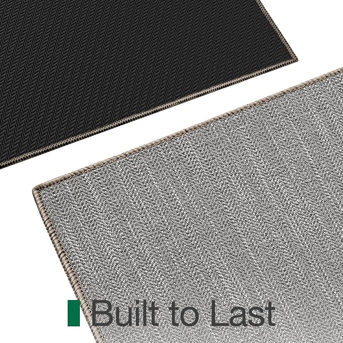 LUMI Indoor Door Mats for Entryway 24x36, Low Profile Entrance Mat, Non Slip Rubber Backing Dirt Trapper Doormat Indoor Entrance, Grey - Image 7