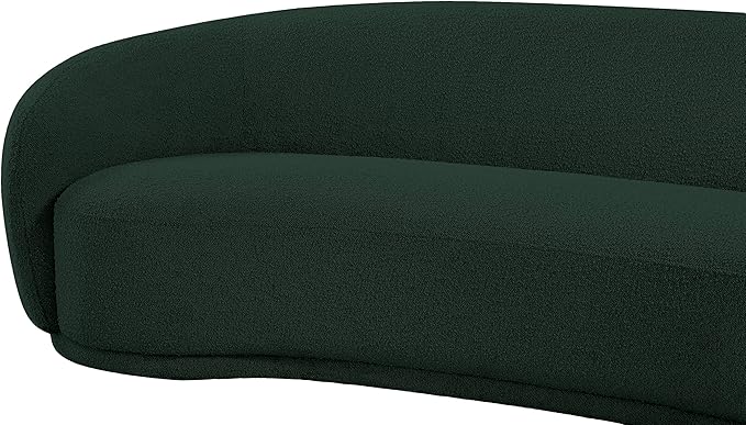 Meridian Furniture 693Green-S Hyde Collection Modern | Contemporary Boucle Fabric Upholstered Sofa, Green, 89.5" W x 38" D x 28" H