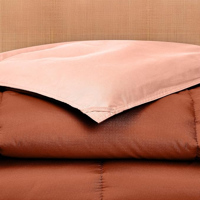 Modern Threads Down Alternative Reversible Comforter Rust/Clay Queen