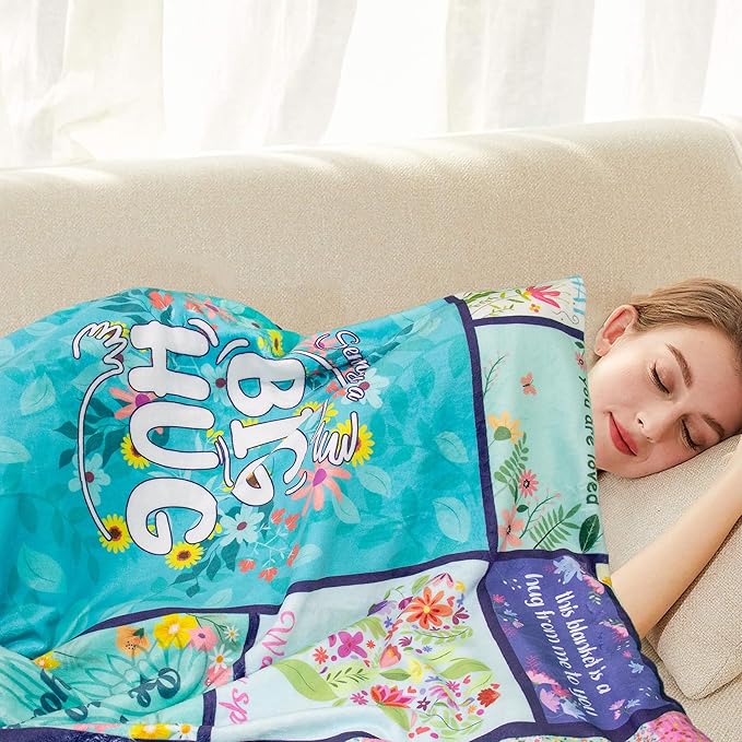 Get Well Gifts for Women, Inspirational Healing Blanket, Feel Better After Surgery Gifts, Soft Warm Hug Blanket Throw 60"x80"