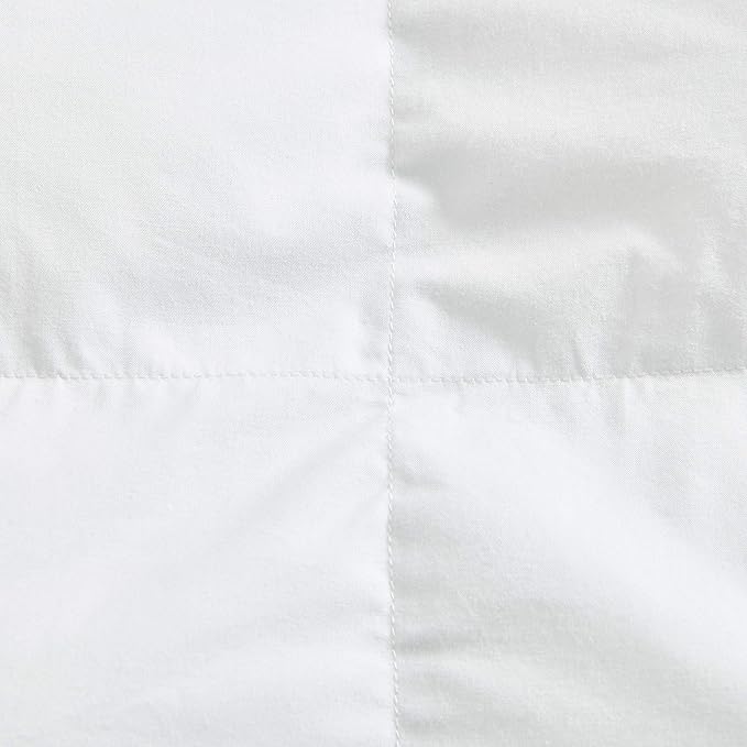 Luxurious King Size Lightweight Goose Down Comforter Duvet Insert All Season, 1200 Thread Count 100% Egyptian Cotton, 42 oz Fill Weight, White Color