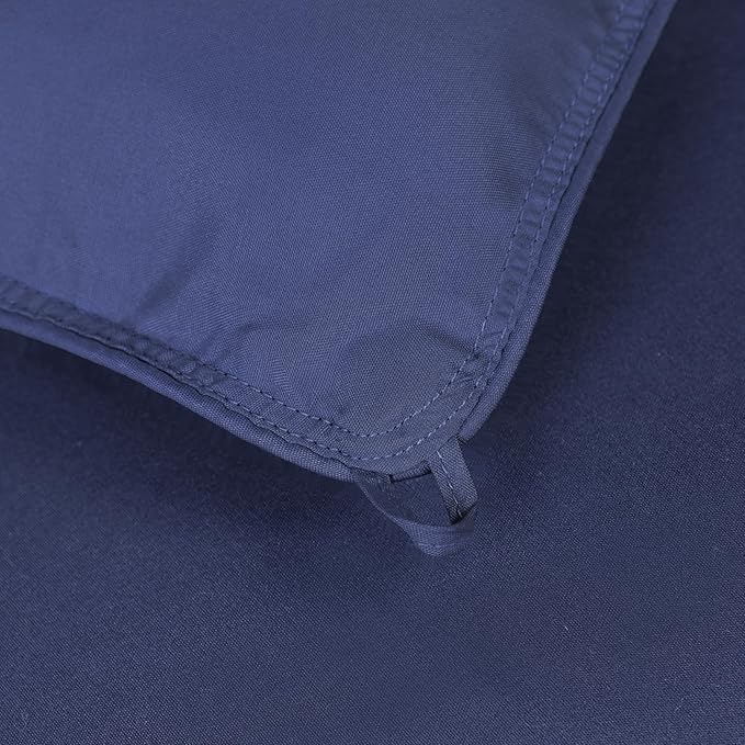 Superior Brushed Microfiber Comforter, Down Alternative Bedding, Medium Weight, Soft Bed Cover, Plush Duvet Insert, Oversized Blanket, Box Quilt, Reversible Comforter, Twin/Twin XL, Navy Blue