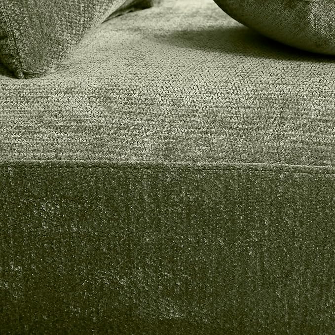 Christopher Knight Home Grelyn Modern Curved Modular Sectional Sofa, Wool Fabric Large Cloud Couch, 6-Seater L-Shaped Couch for Living Room, 3-Piece Lounge Sofa with Chaise,Fully Assembled,Olive Green