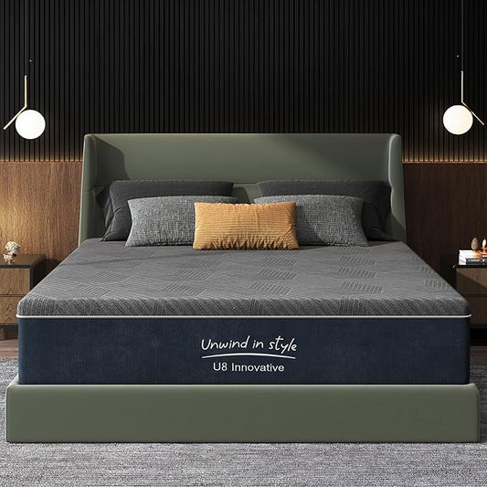 12 Inch Gel Memory Foam Mattress Queen Size, Medium Firm Pressure Relief, CertiPUR-US Certified, with Removable Washable Cover, Mattress in a Box