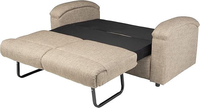 Thomas Payne 68" Destination Tri-Fold RV Sofa, Cobble Creek, 67.5" W x 34" D x 38" H, Foldout Hide-a-Bed-Style Convertible Sleeper Couch, Residential Comfort, High-Density Foam, PolyHyde Upholstery