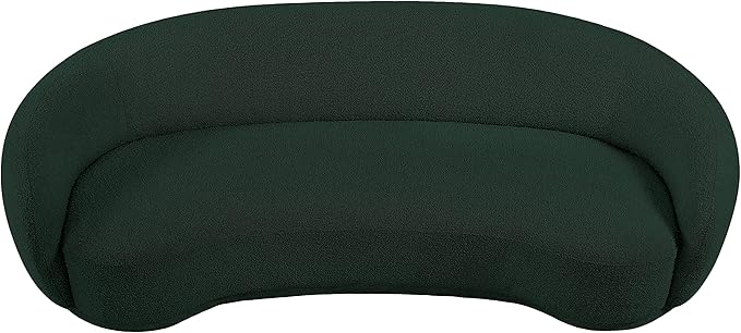 Meridian Furniture 693Green-S Hyde Collection Modern | Contemporary Boucle Fabric Upholstered Sofa, Green, 89.5" W x 38" D x 28" H
