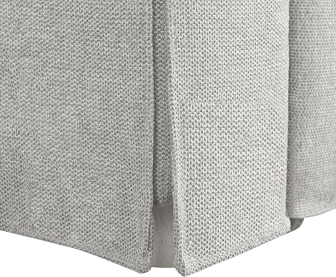 Serta Hawthorne 66.1" Slipcovered Convertible Sleeper Loveseat, Full Size, Dreamcoil Comfort, FingerGuard Pinch Point Protection, Polyester Tweed Fabric, Linen