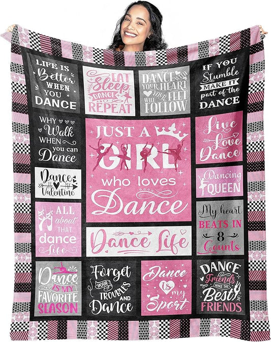 Dance Gifts, Dance Recital/Dancer/Ballet/Ballerina Gifts for Girls Teens Her Teacher, Dancers/Dancing Blanket50 x40
