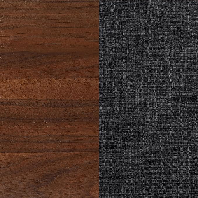Coaster Home Furnishings Robyn Contemporary 4-Piece Bedroom Set Fabric Upholstered Queen Size Panel Bed Frame 53-inch Headboard Dark Walnut 205131Q-S4