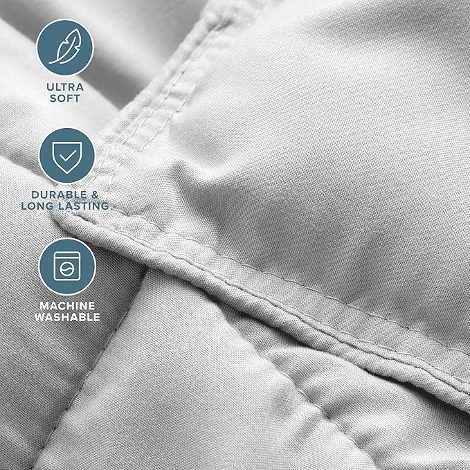 Bare Home Comforter Set - Oversized King Size - Ultra-Soft - Goose Down Alternative - Premium 1800 Series - All Season Warmth (Oversized King, Cloud Grey)
