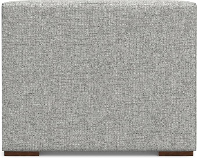 SIMPLIHOME Rex Center Sofa Module in 100% Recycled Polyester Tightly Woven Performance Fabric, Pale Grey, 34-inches Wide, Handcrafted Modern-Style Armless Sofa or Armless Chair for Living Room