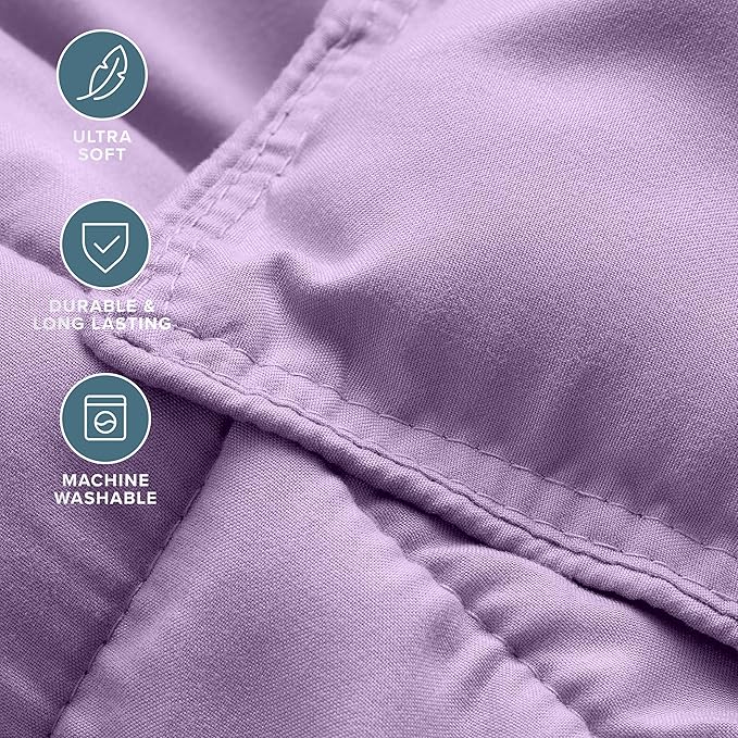 Bare Home Comforter Set - Cal King Size - Ultra-Soft - Goose Down Alternative - Premium 1800 Series - All Season Warmth (Cal King, Lavender)