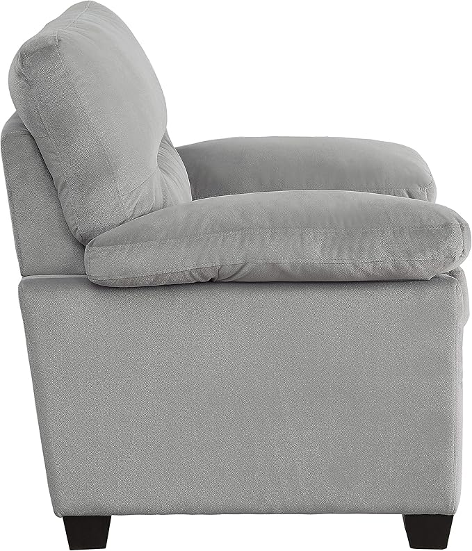 Lexicon Single Sofa Chair for Living Room Accent Chair, Upholstered Armchair Comfy Chair for Bedroom/Office/Waiting Room, Gray